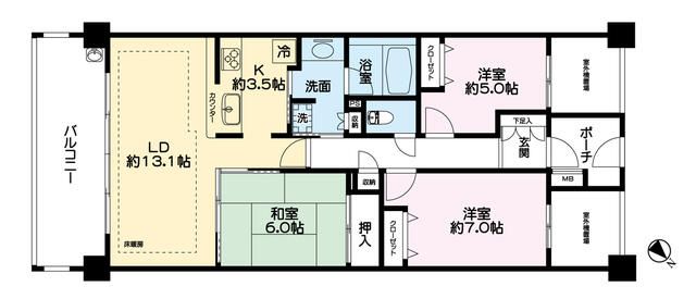 コートヒルズ横濱山手サウス棟の間取り