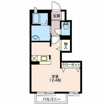 静岡市葵区沓谷のアパートの間取り