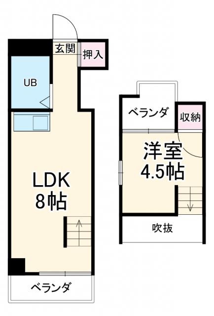 各務原市蘇原興亜町のマンションの間取り