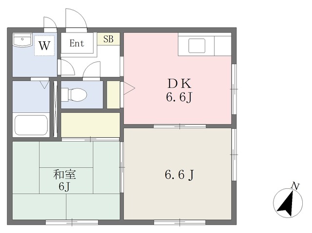 横浜市保土ケ谷区新井町のアパートの間取り