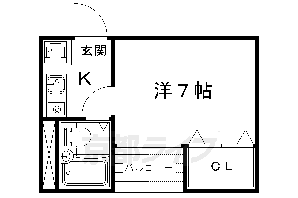 京都市山科区椥辻草海道町のマンションの間取り