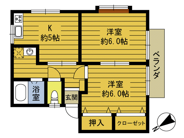 ウエストハイツの間取り