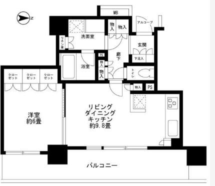 パークタワー秋葉原の間取り