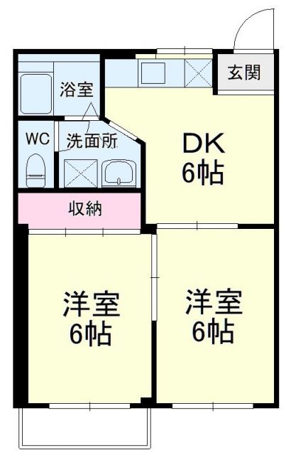 掛川市富部のアパートの間取り