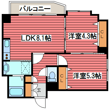 ル・ノール福住の間取り