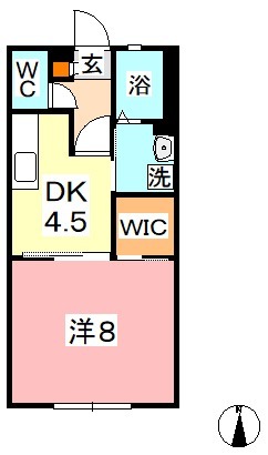 倉敷市福島のアパートの間取り