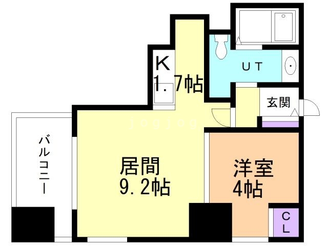 札幌市白石区菊水二条のマンションの間取り