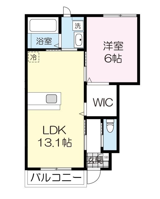 エスパノール北仙台Ａ棟の間取り