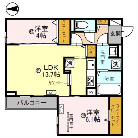 La maison青木町Iの間取り