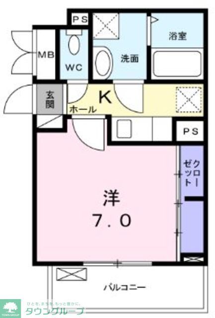 大和市柳橋のアパートの間取り