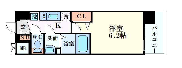 プレサンスOSAKA三国ネオスの間取り