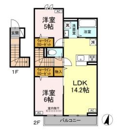 仮)D-room徳芳の間取り