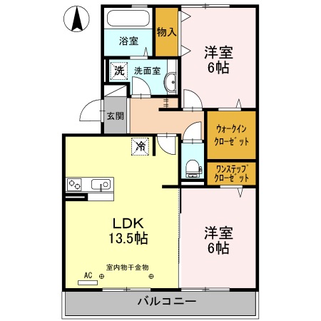 矢巾町駅東1丁目築12年の間取り