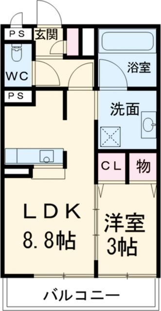 長久手市杁ケ池のアパートの間取り