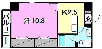 松山市高砂町のマンションの間取り