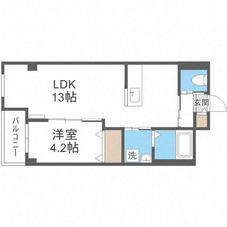 福岡市早良区小田部のマンションの間取り