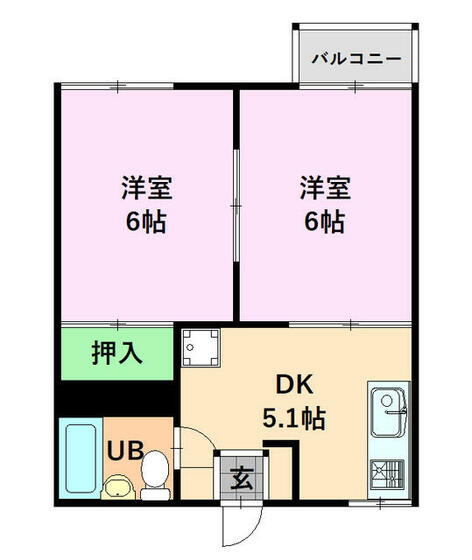 コーポ清武の間取り