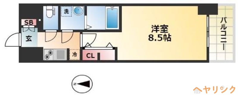 S-RESIDENCE黒川本通一丁目の間取り