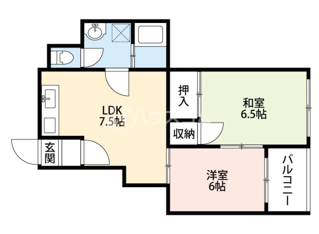ラフォール寝屋川B棟の間取り写真