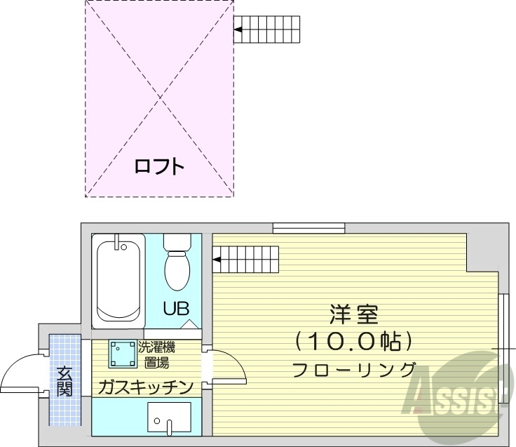 地下鉄南北線 すすきの駅 徒歩9分 8階建 築39年の間取り写真