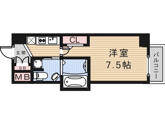 ラシーヌ天王寺町南の間取り写真