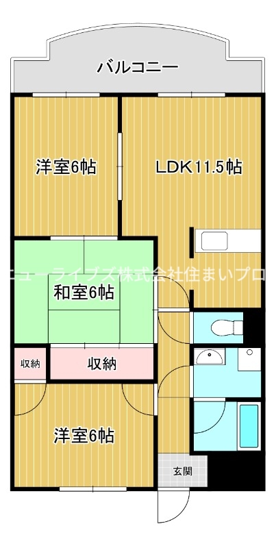 京阪本線 寝屋川市駅 徒歩14分 10階建 築32年の間取り写真