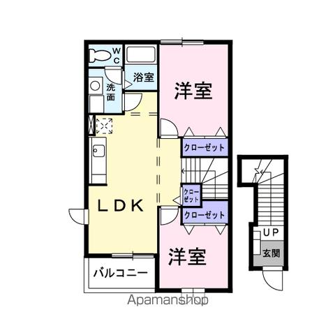 ＪＲ可部線 可部駅 徒歩14分 2階建 築26年の間取り写真