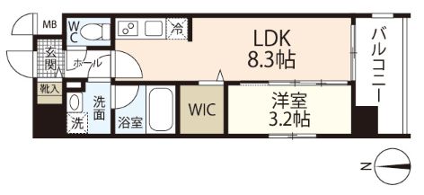 ＪＲ山陽本線 岡山駅 徒歩20分 11階建 築6年の間取り写真