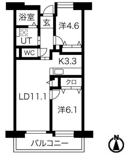 アクティ目黒駅前1号棟の間取り写真
