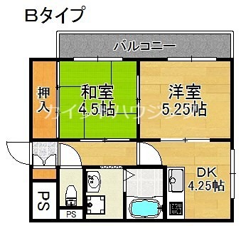 大阪市住吉区清水丘のマンションの間取り