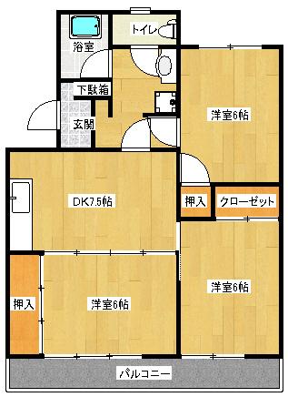 アリュール牧の間取り