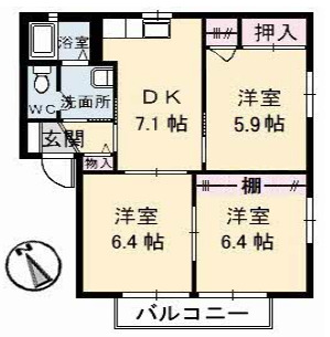 ファーブル衣干 A棟の間取り