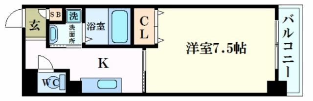 姫路市西二階町のマンションの間取り