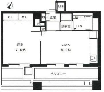 三宮ハウスの間取り