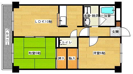 広島市東区福田のマンションの間取り