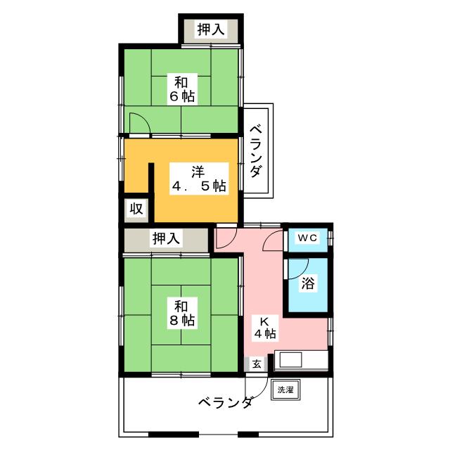 北村アパートの間取り