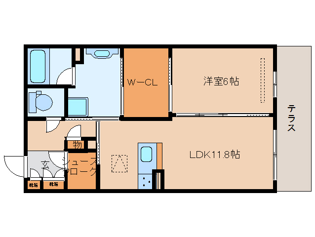 奈良市大森町のマンションの間取り