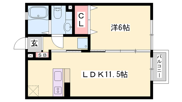 エル　ヴィラージュの間取り