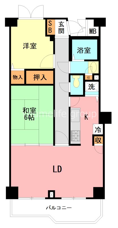 伊勢原市石田のマンションの間取り