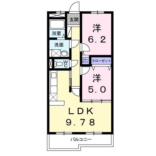 クレセールヴァンブの間取り