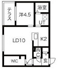 【札幌市豊平区月寒西二条のマンションの間取り】