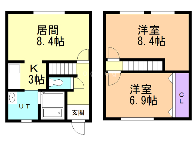 メゾンあいらんど　Ｂ棟の間取り