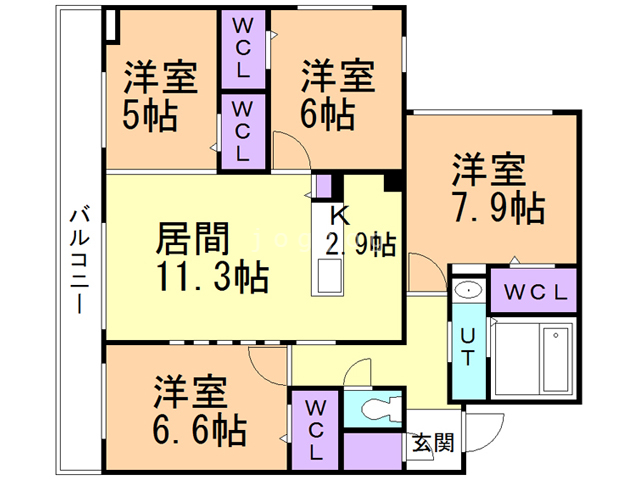 Ｓ－ＲＥＳＩＤＥＮＣＥ宮の森の間取り