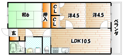 ライオンズマンション小倉駅南の間取り