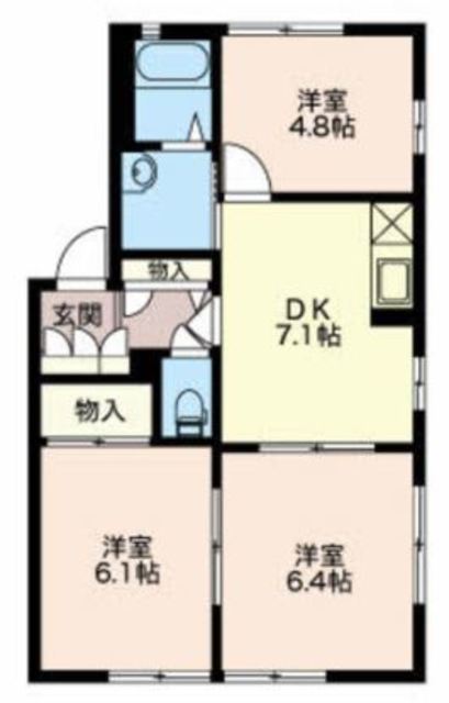 御殿場市新橋のアパートの間取り