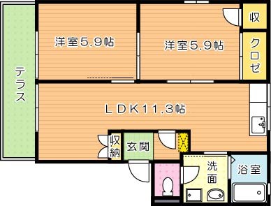 フォーレスト高須　B棟の間取り