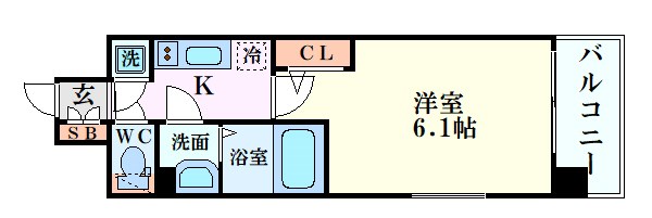 エスリード南森町の間取り