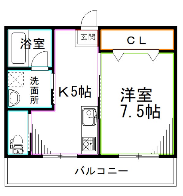 武蔵野市吉祥寺東町のマンションの間取り