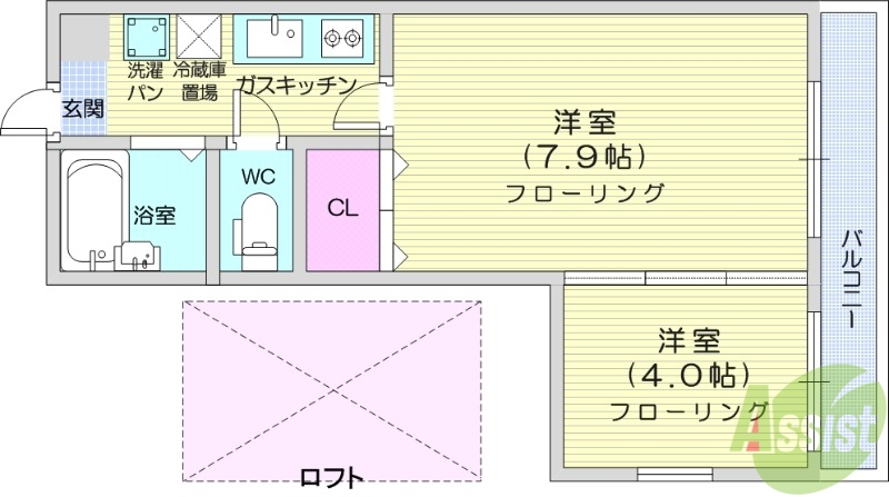 仙台白萩マンションの間取り