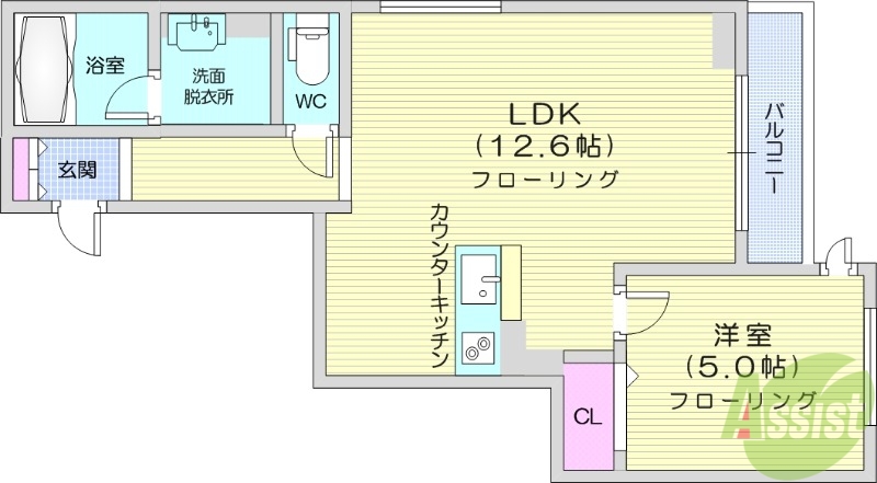 【エクラージュ二日町の間取り】